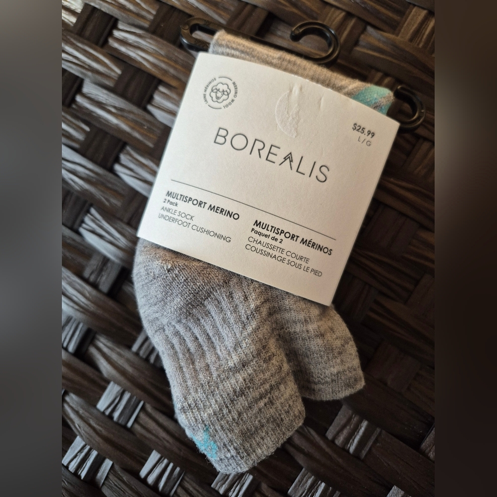 NWT Merino Wool Ankle Socks - 2 Pairs In 1 Pack - Super Warm Winter